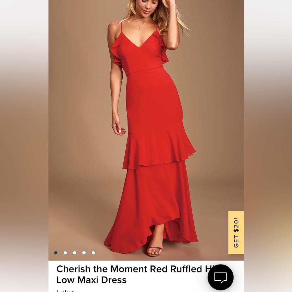 Red Lulu’s maxi dress